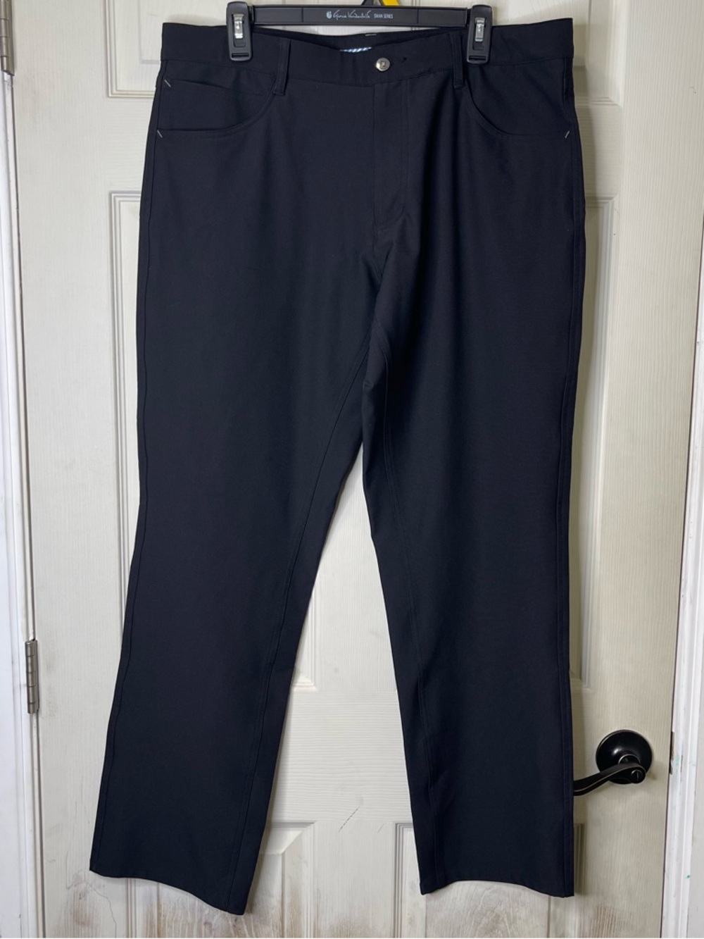 FootJoy FJ Golf Pants Mens Black Athletic Fit 24193 Performance Stretch Sz 36